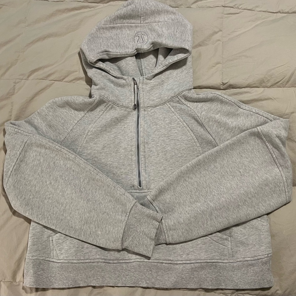 lululemon Light Gray scuba hoodie
